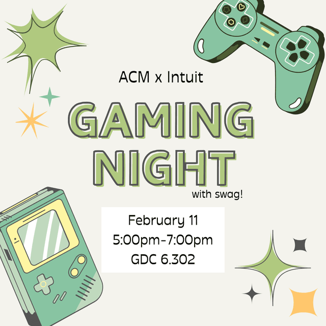 Intuit Gaming Night flyer