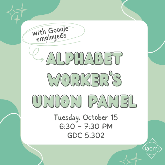 Alphabet Workers' Union flyer